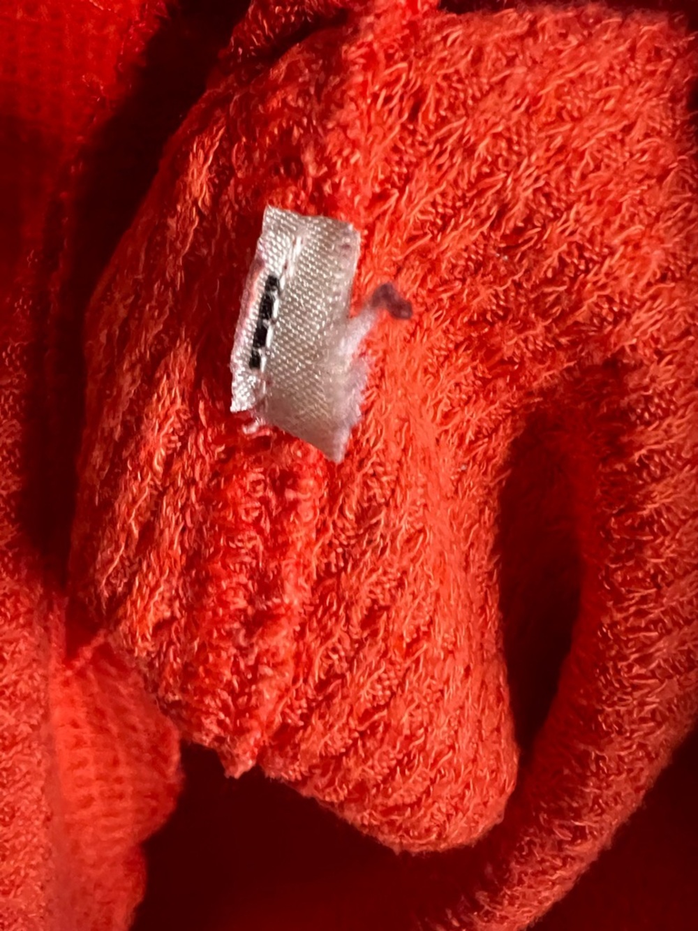 Intimately Free People Kai Bright Orange Textured Thermal Long Sleeve Henley Top - Picture 7 of 9